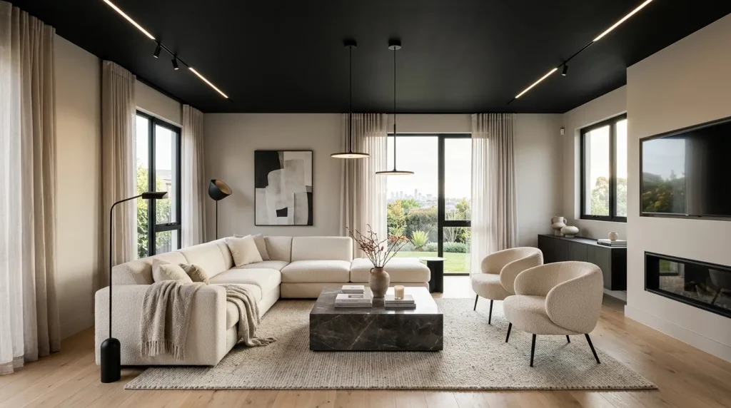 Matte Black Ceiling