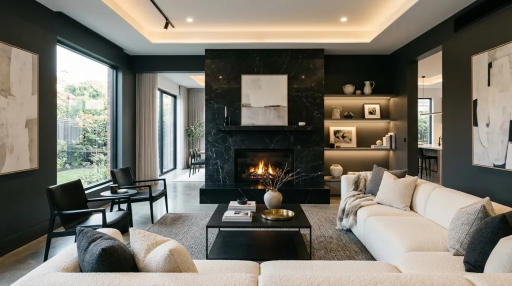 Statement Marble Fireplace