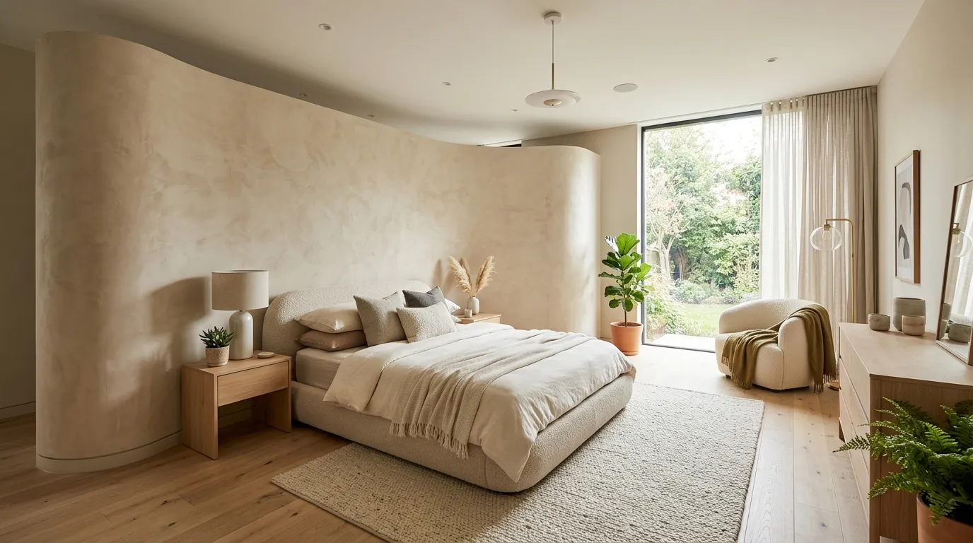 accent walls in bedroom Curved Wall Detail