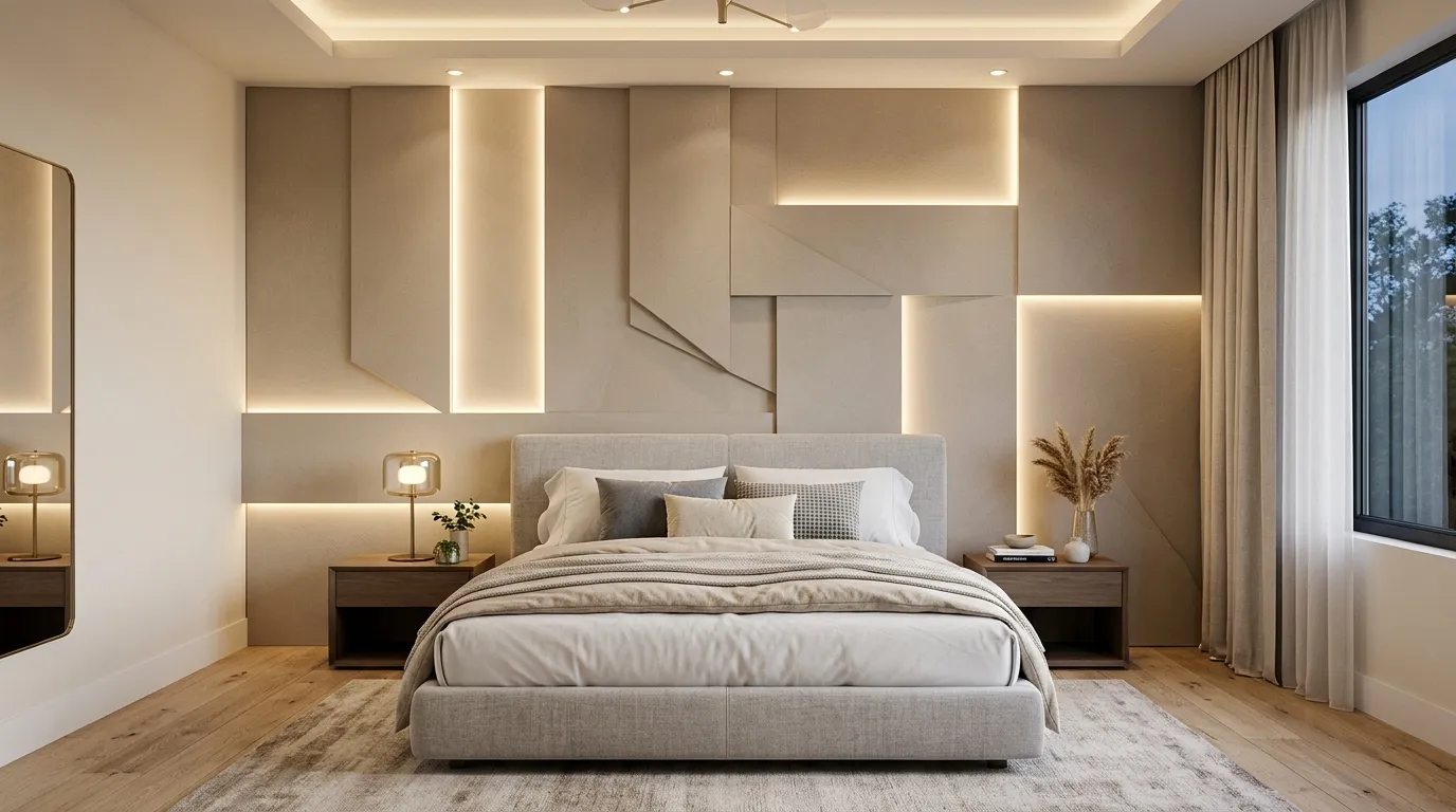 accent walls in bedroom Floating Panel Design