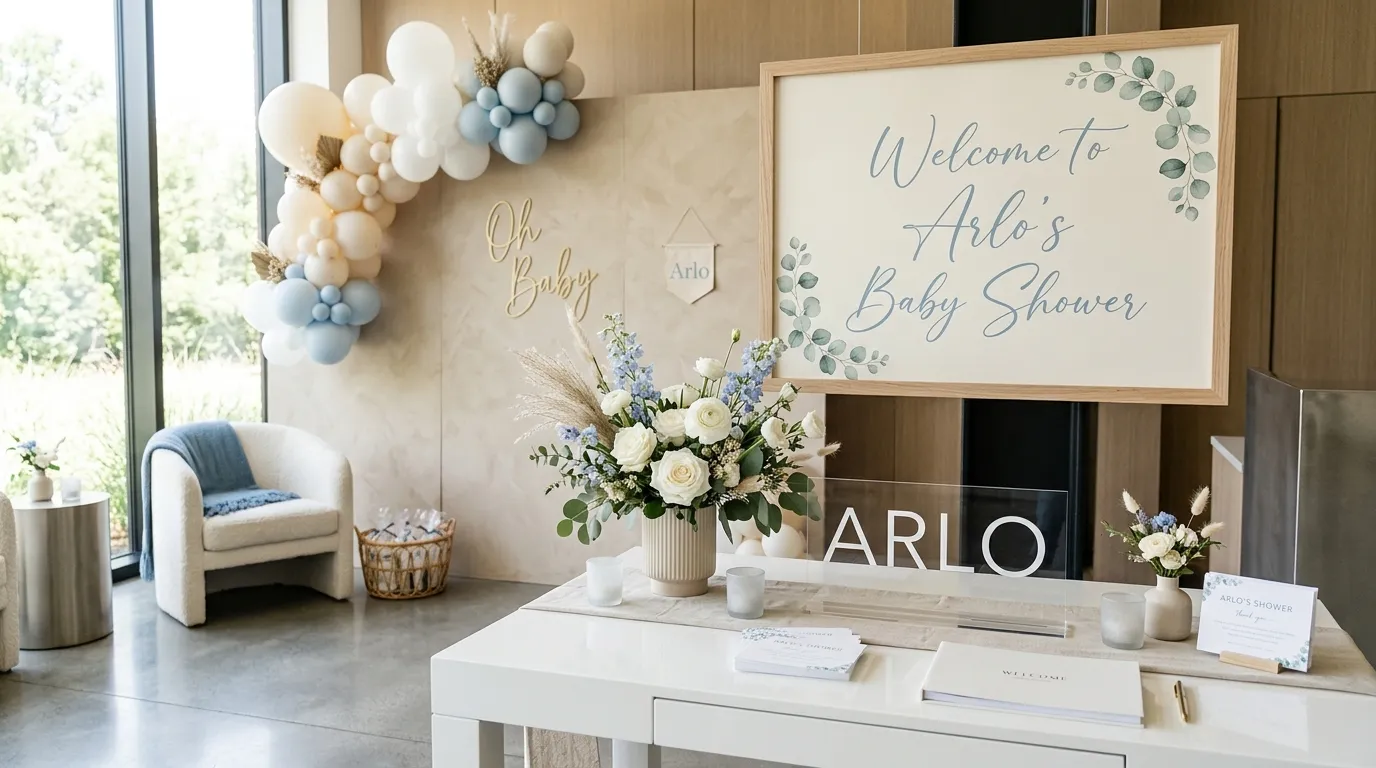 baby boy baby shower theme Personalized Signage