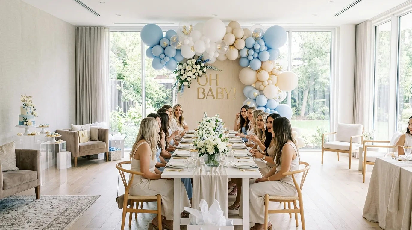 baby boy baby shower theme Soft Blue Palette