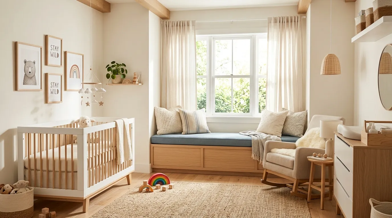 baby boy nursery decor ideas Cozy Window Seat