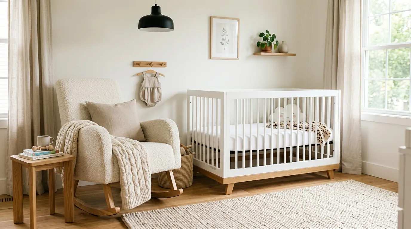 baby girl nursery decor ideas Boucle Rocking Chair