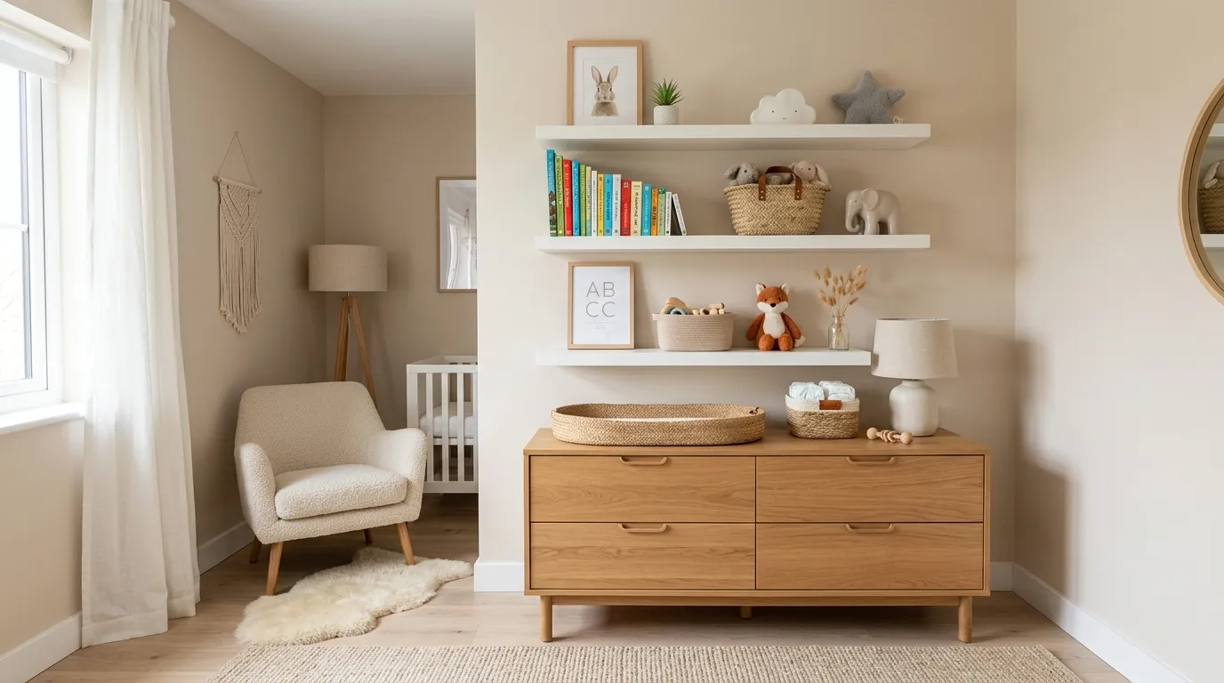 baby girl nursery decor ideas Floating Wall Shelves