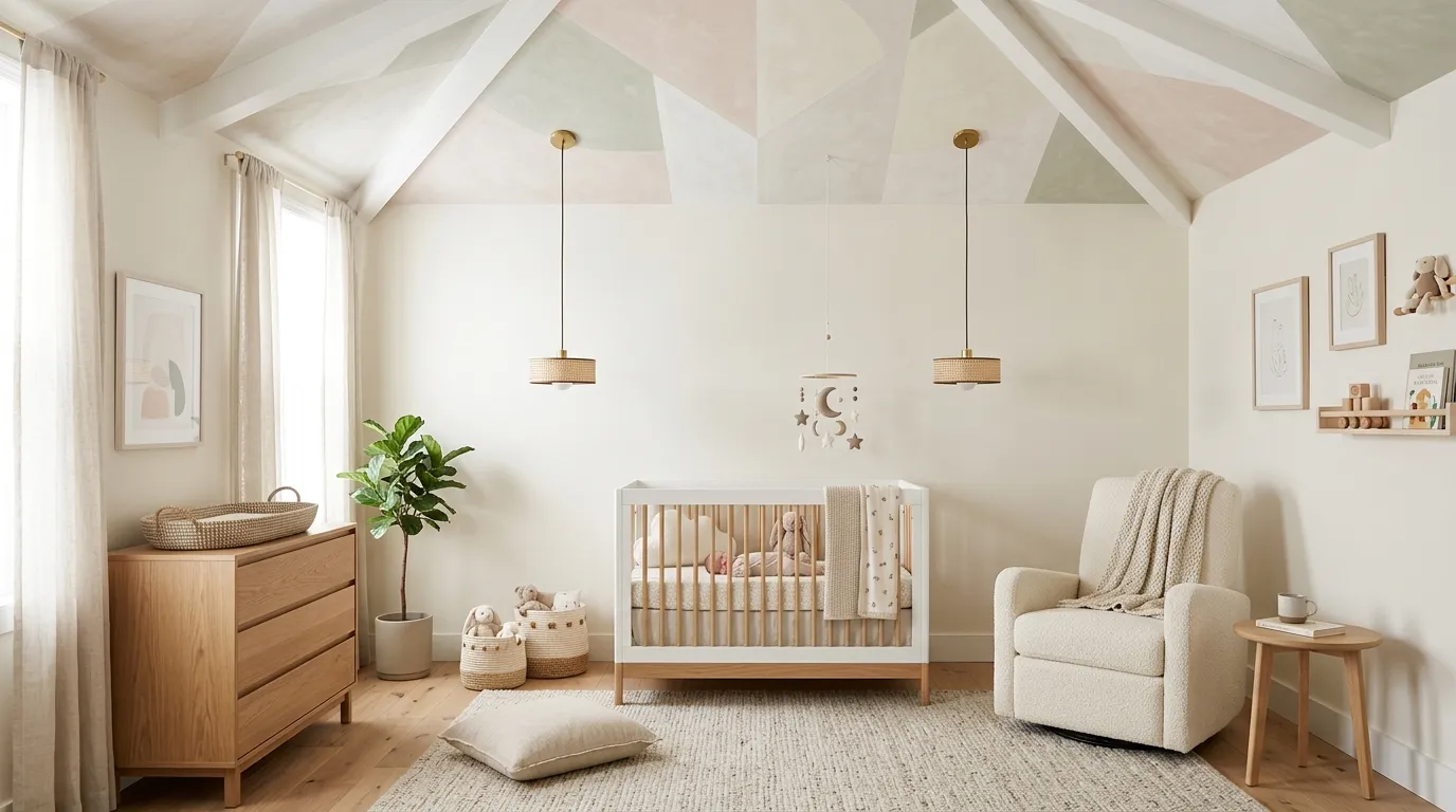 baby girl nursery decor ideas Statement Ceiling Design