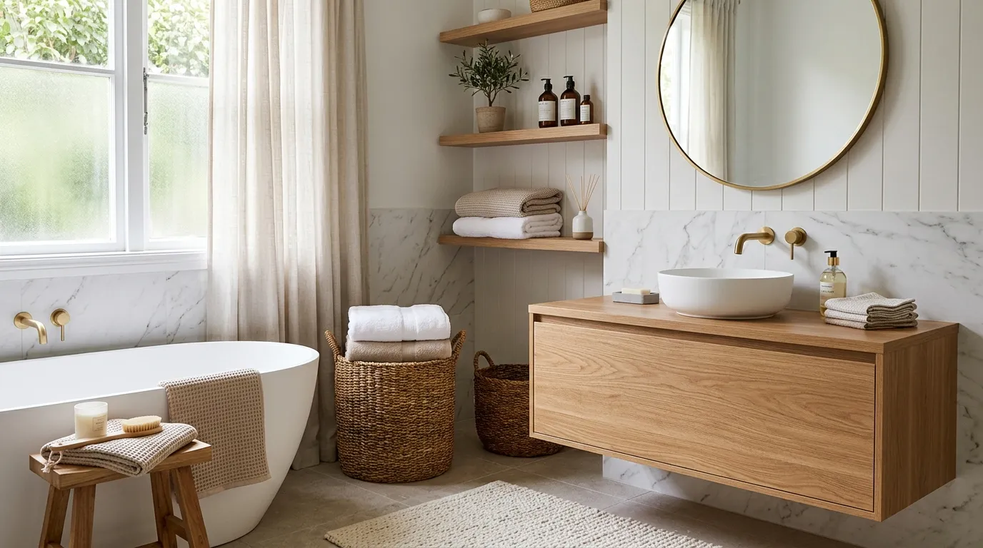 bathroom aesthetic Cozy Textures