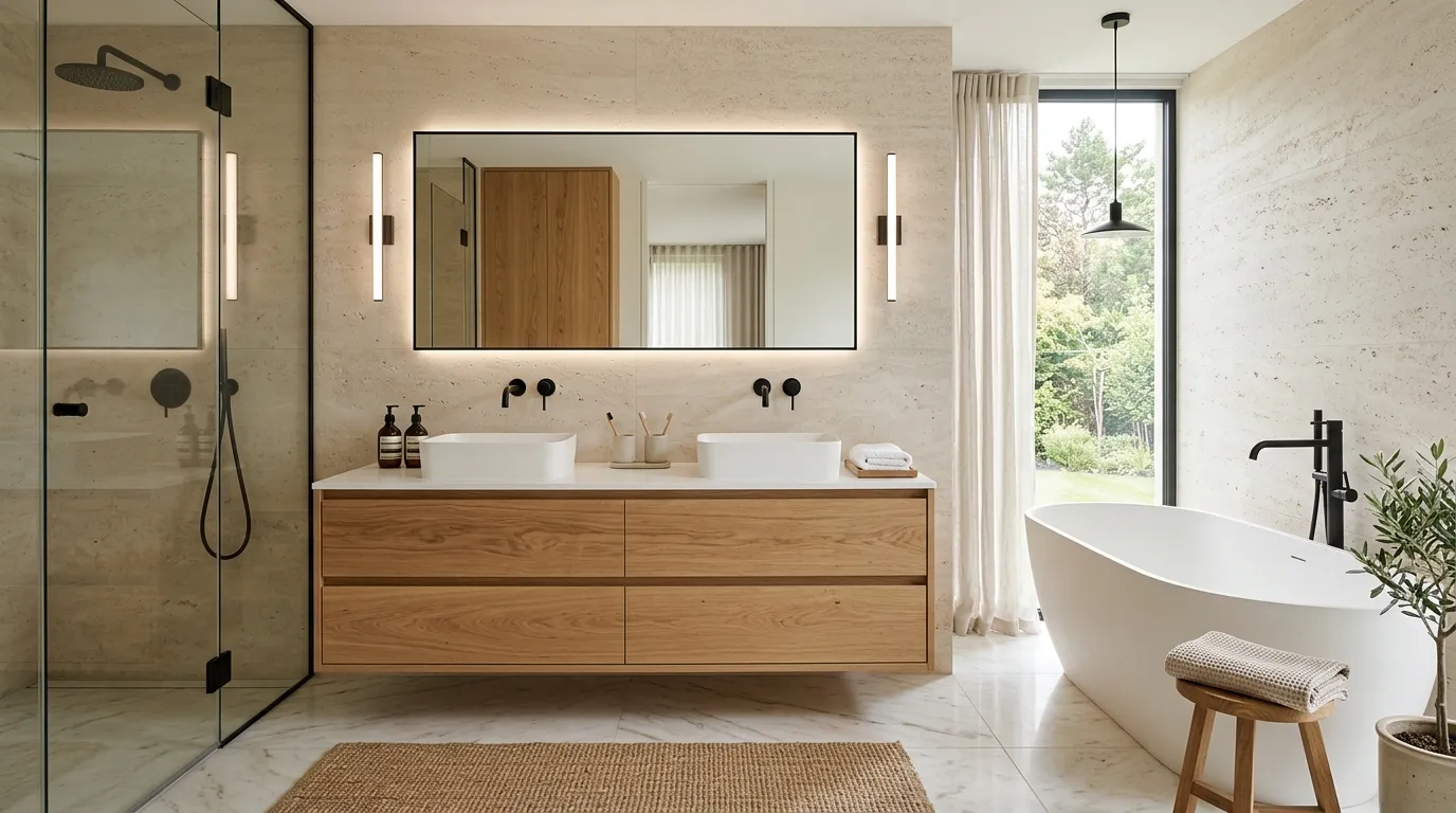 bathroom aesthetic Natural Materials