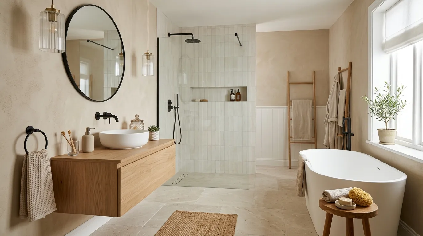 bathroom decor apartment Neutral Color Palette