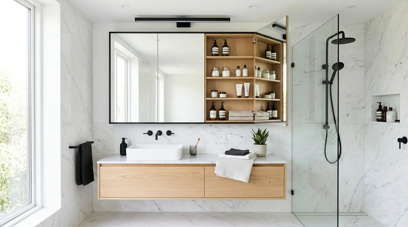 bathroom storage ideas for small spaces Mirror Storage Cabinet