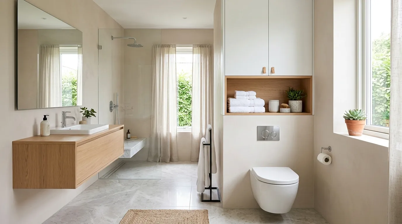 bathroom storage ideas for small spaces Over-Toilet Cabinet