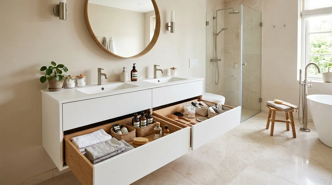 bathroom storage ideas for small spaces Under-Sink Drawers