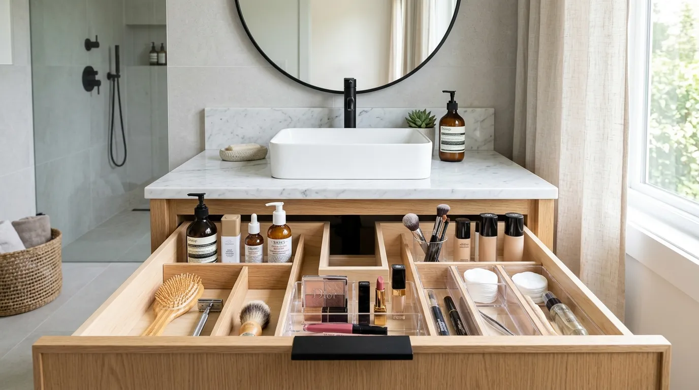 bathroom vanity storage ideas Drawer Dividers