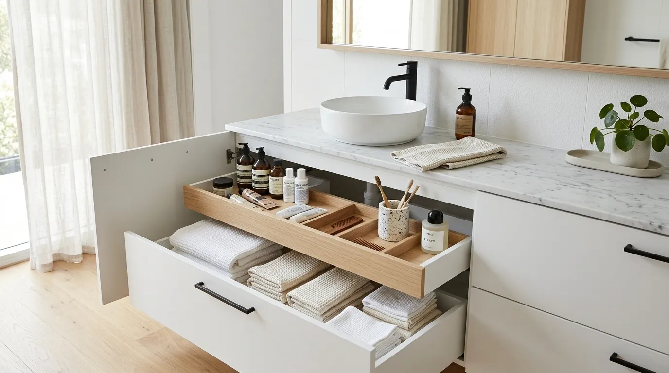 bathroom vanity storage ideas Pull-Out Shelves