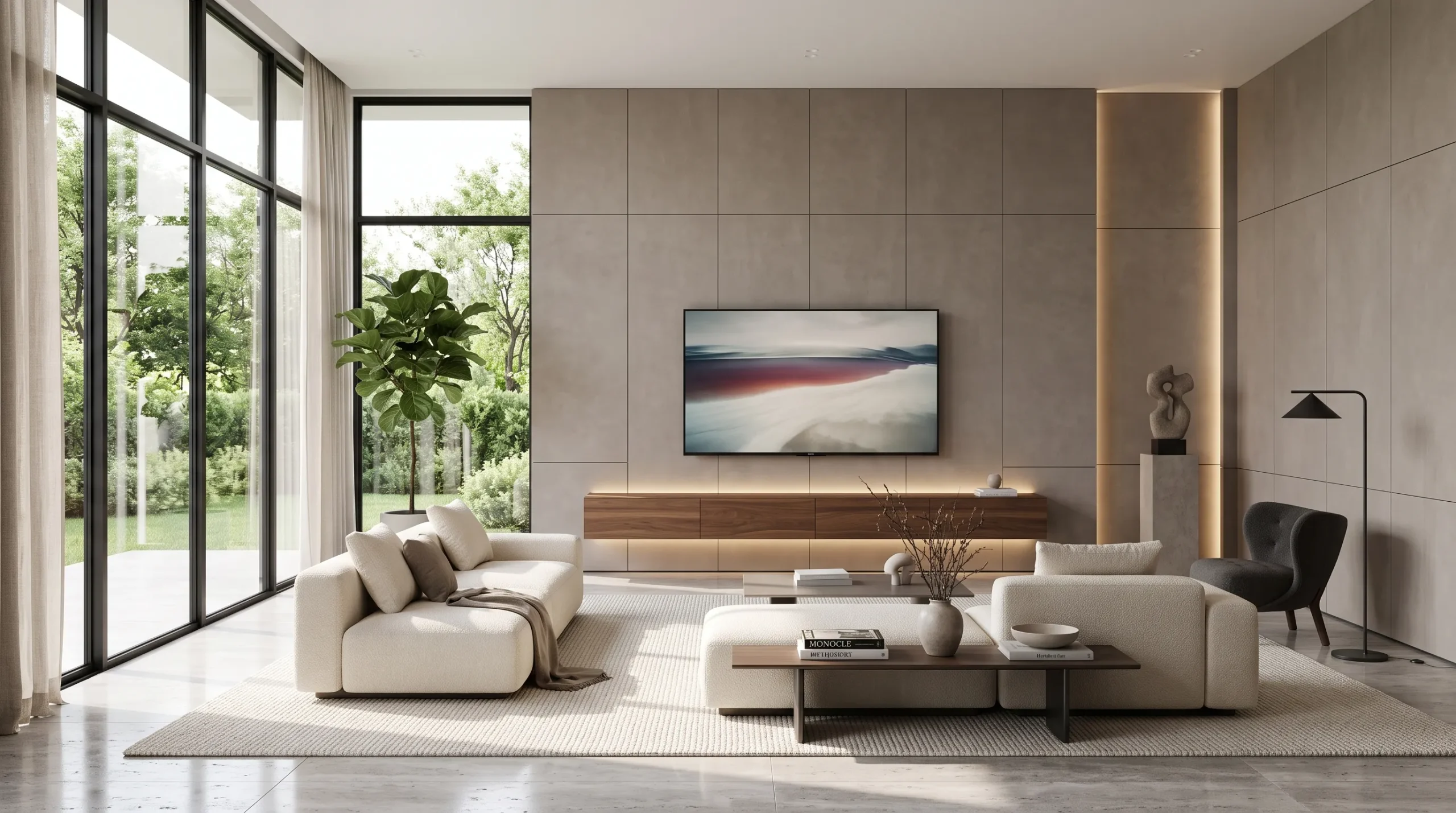 floor to ceiling TV wall panels