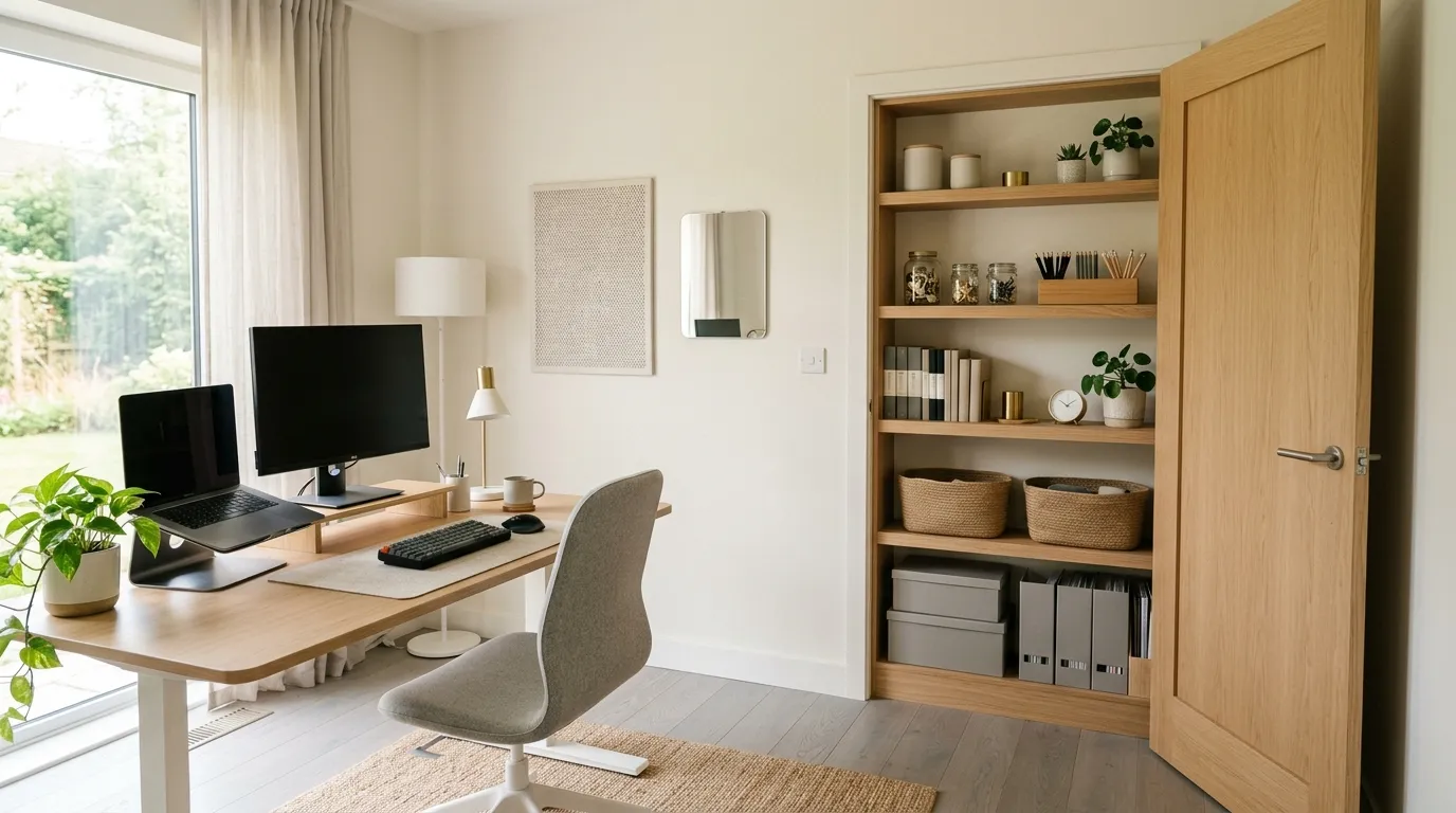 behind door storage ideas Home Office Door Storage