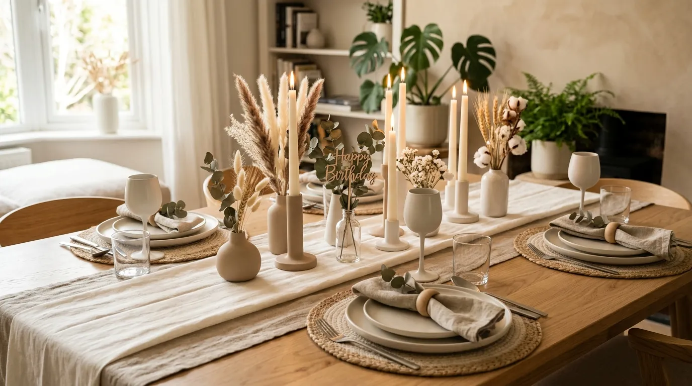 birthday decoration ideas Layered Table Linens