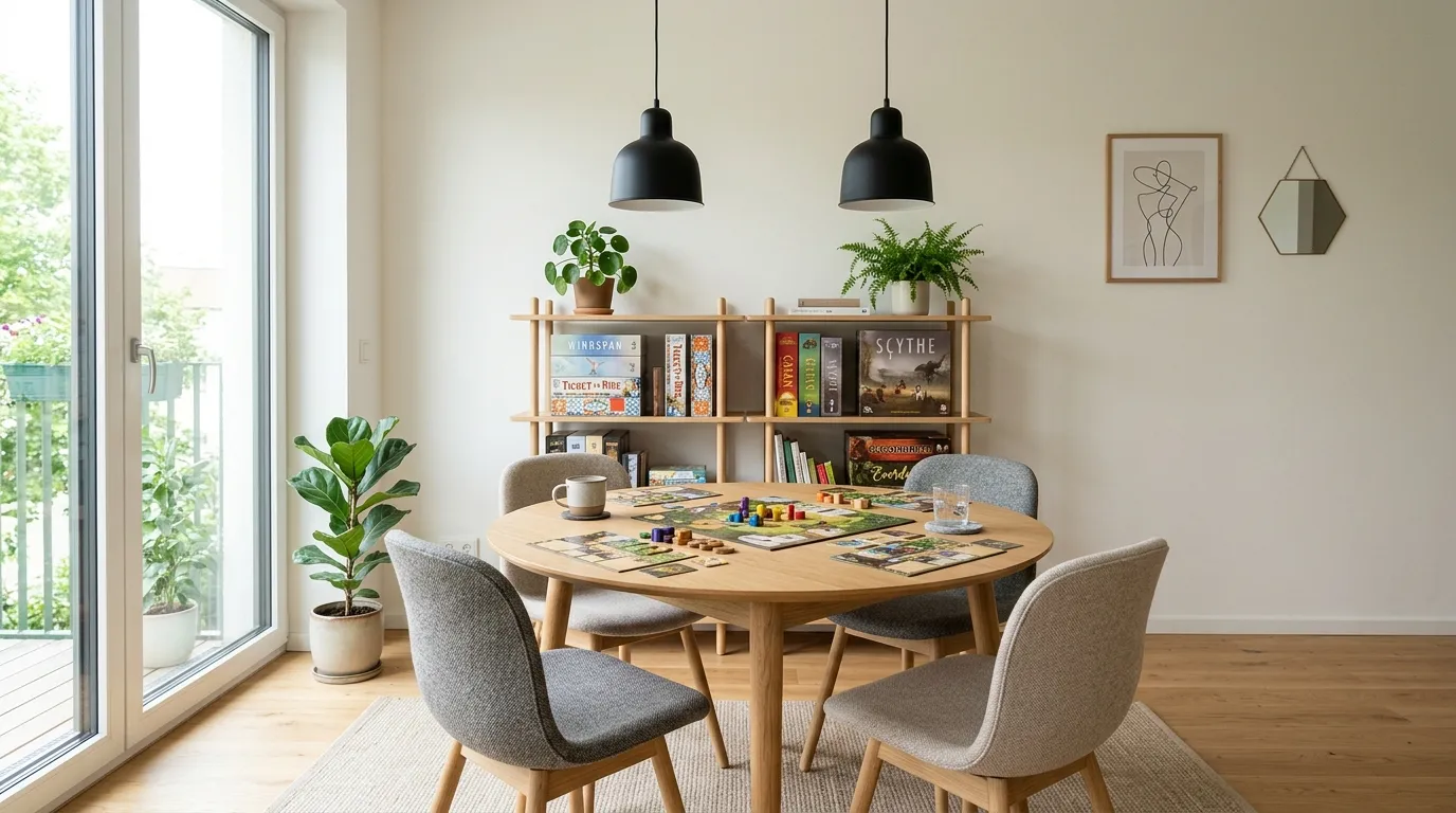 modern game corner with stylish table