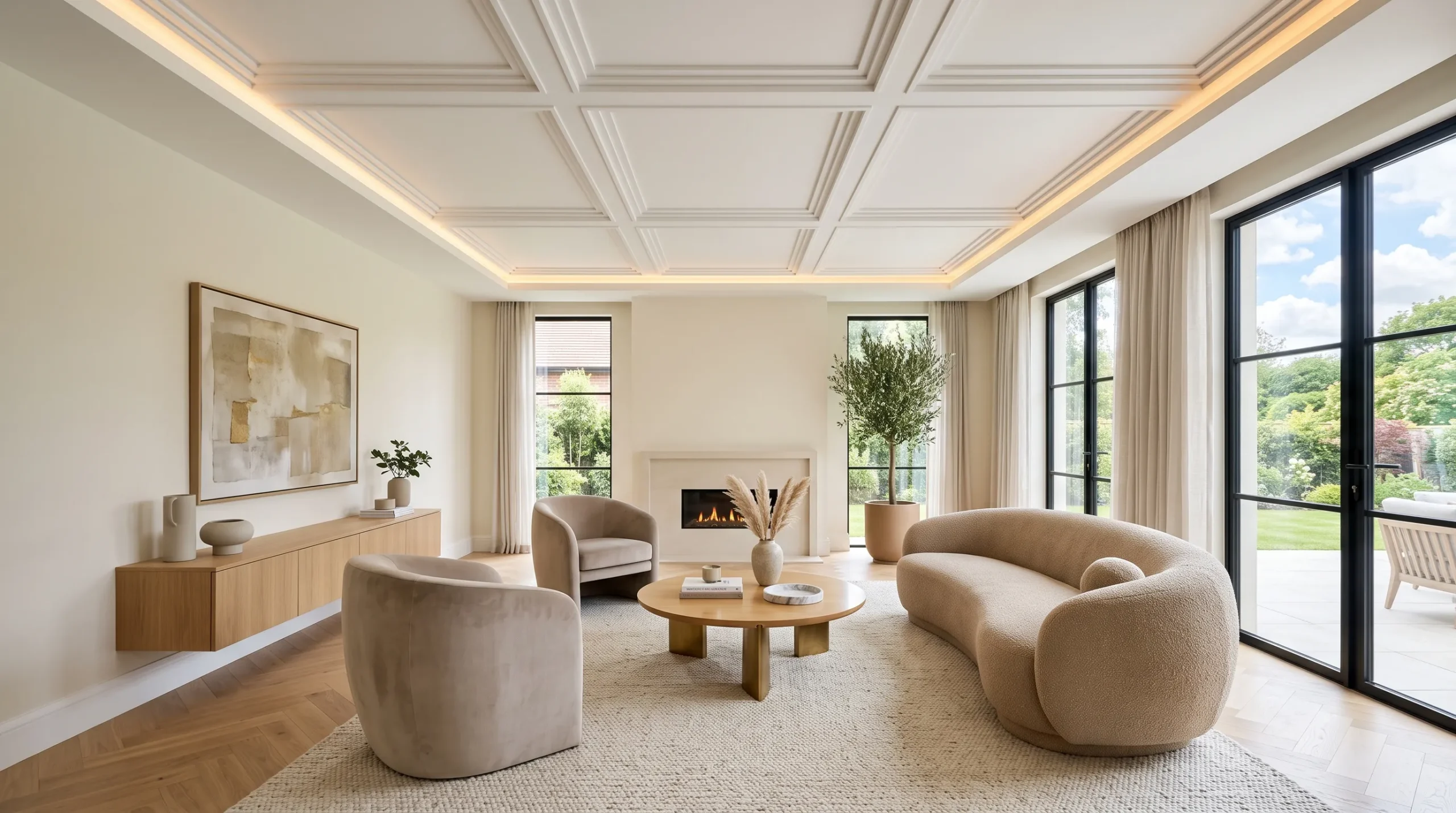 ceiling ideas Coffered Panels