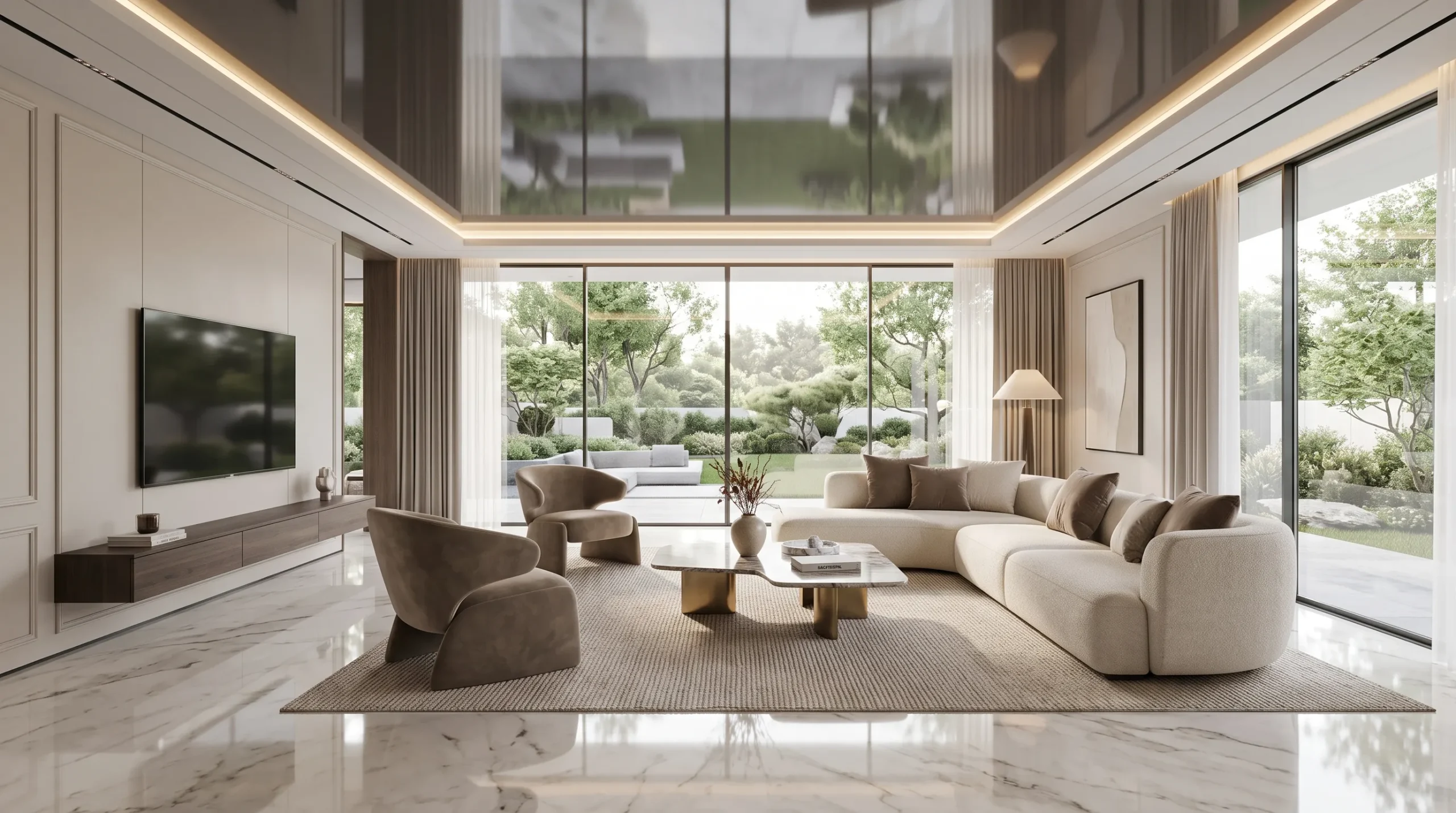 ceiling ideas Glossy Stretch Finish