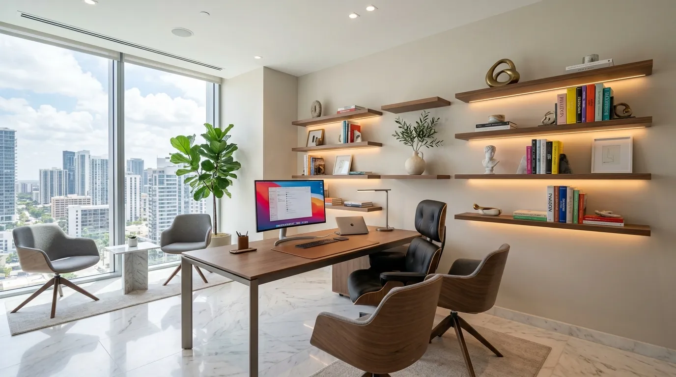 ceo office room luxury Floating Display Shelves