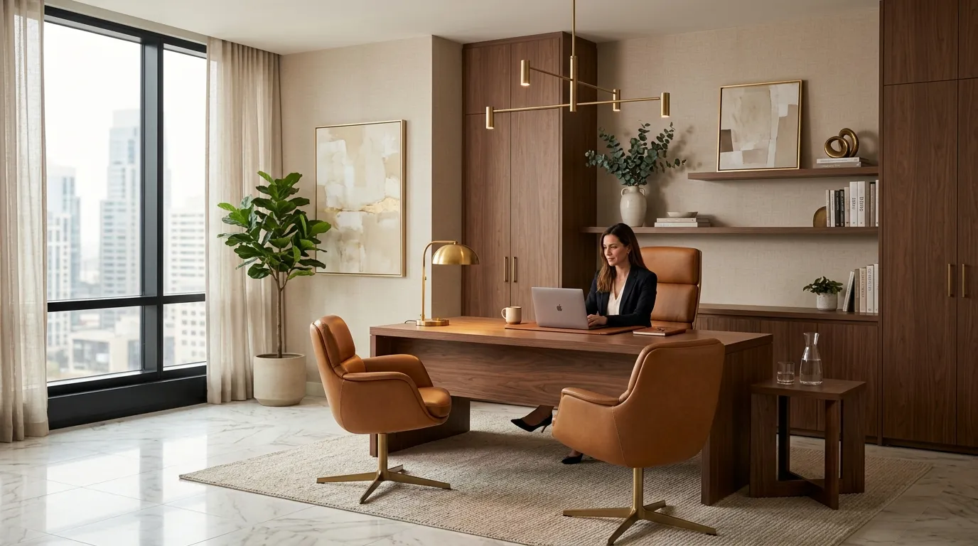 ceo office room luxury Leather Executive Seating