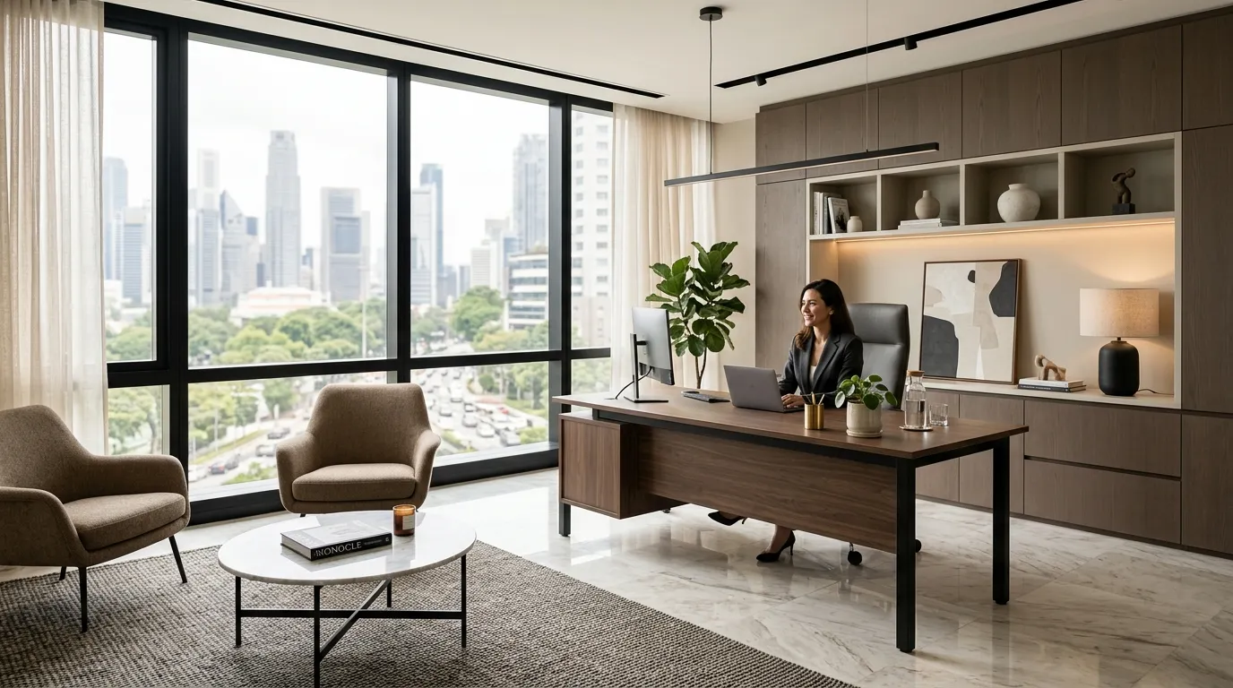 ceo office room luxury Neutral Color Palette