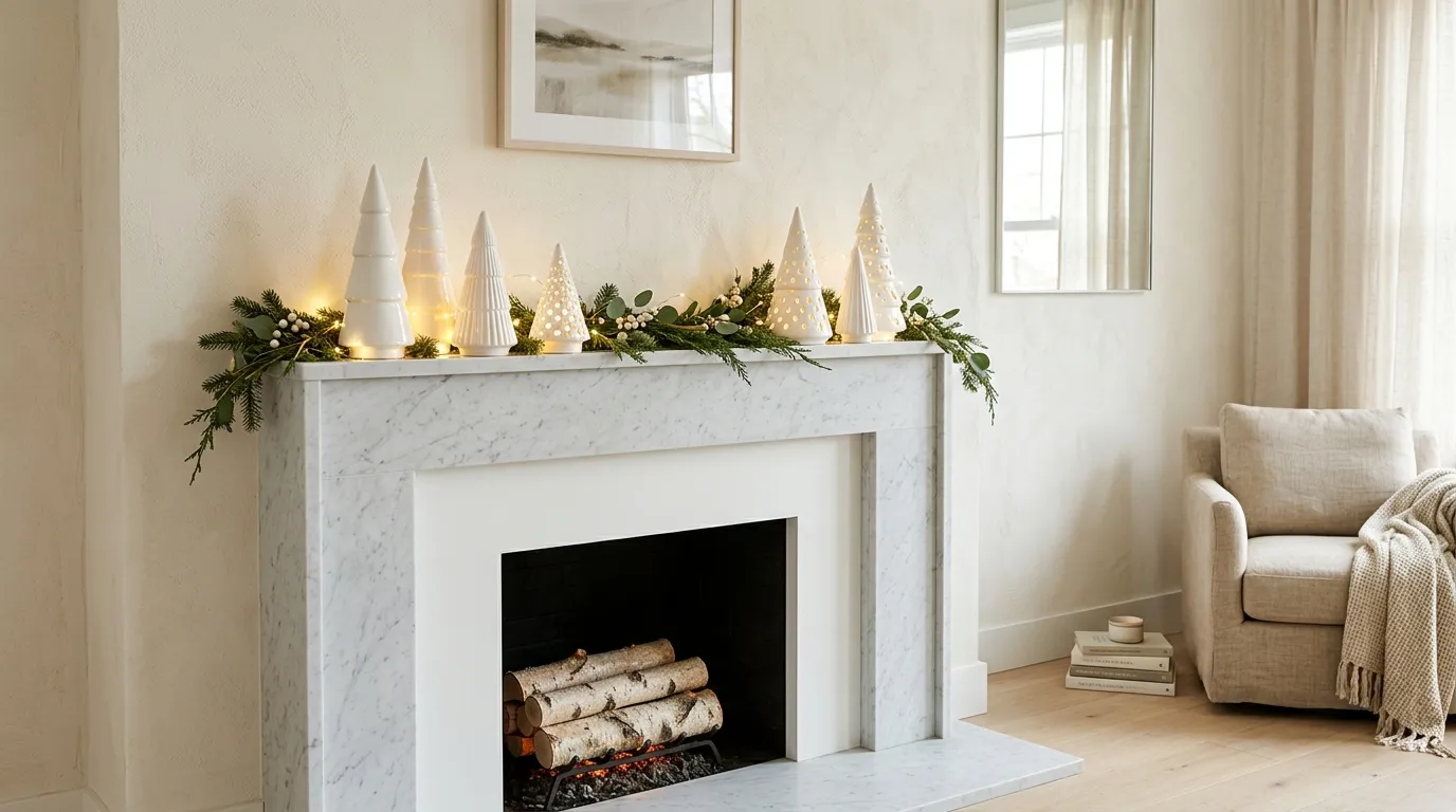 christmas mantel decorating ideas Ceramic Tree Collection