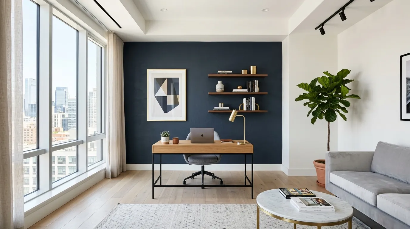 color psychology in office decor Bold Accent Walls