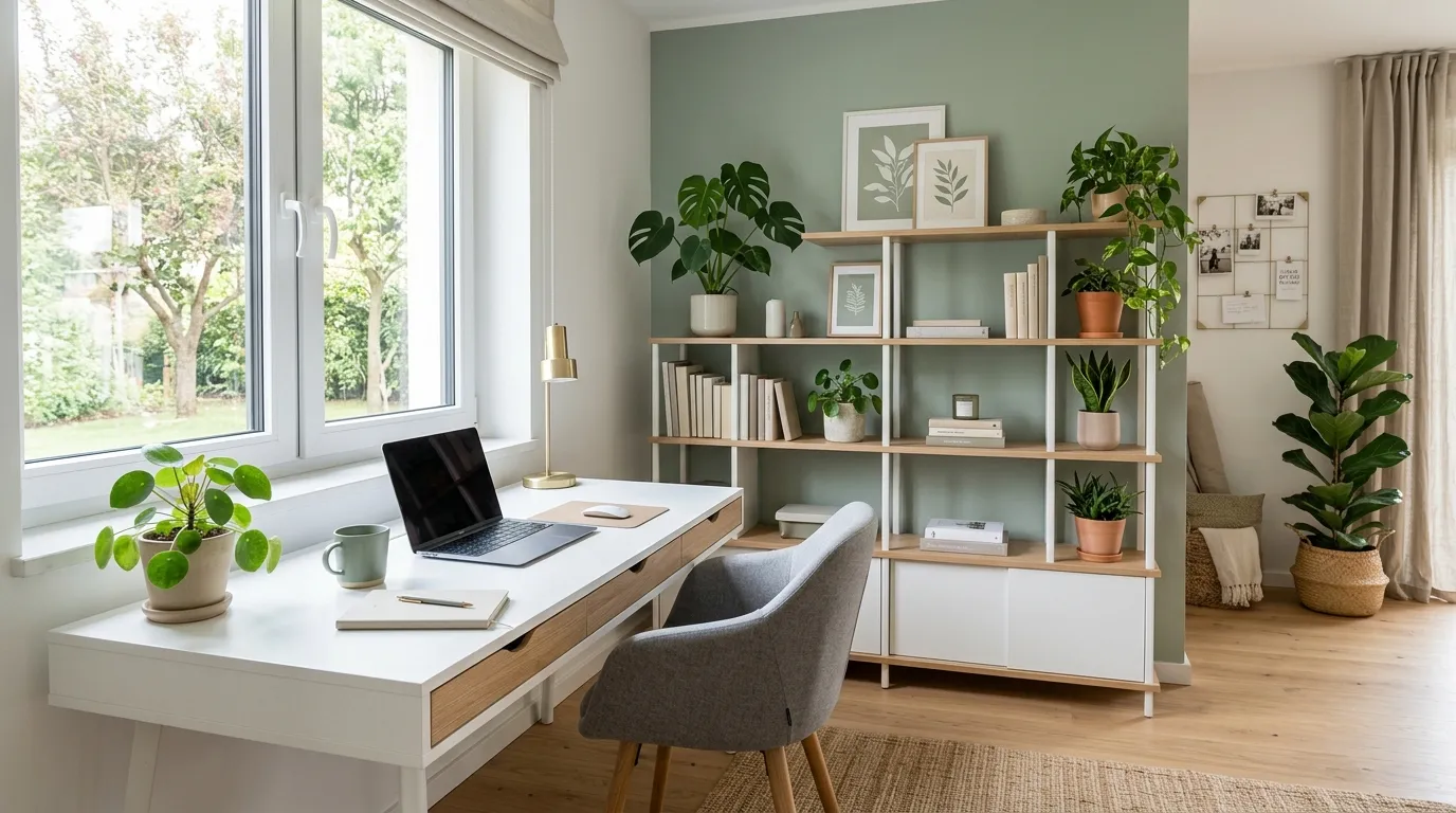 color psychology in office decor Energizing Green Details
