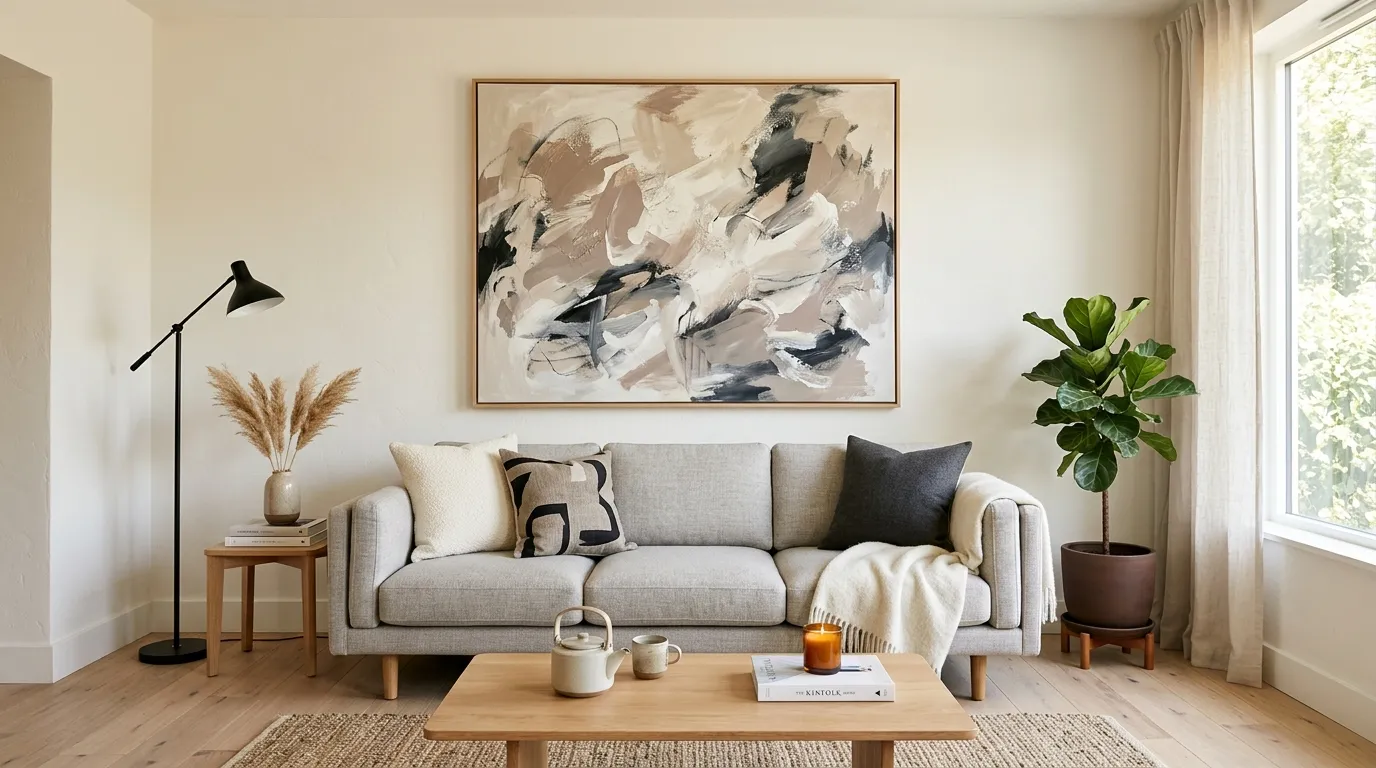 contemporary diy home decor ideas Oversized DIY Artwork