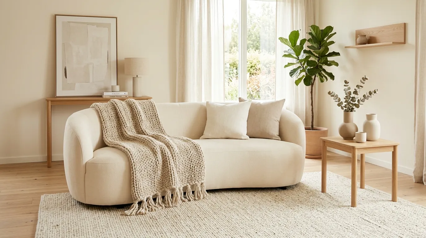 cottagecore living room ideas Cozy Knit Throws