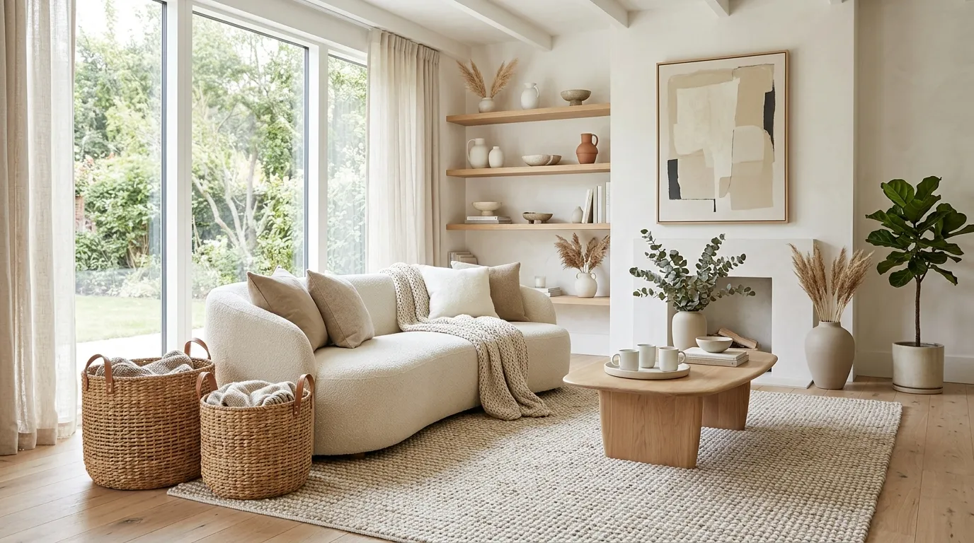 cottagecore living room ideas Woven Storage Baskets