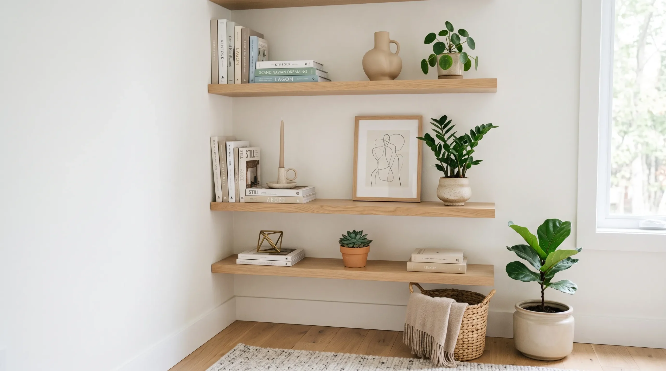 cozy corner ideas Floating Corner Shelves
