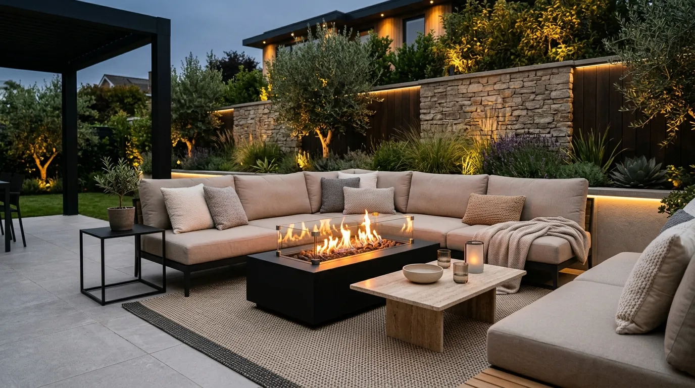 cozy fire pit ideas Outdoor Coffee Table