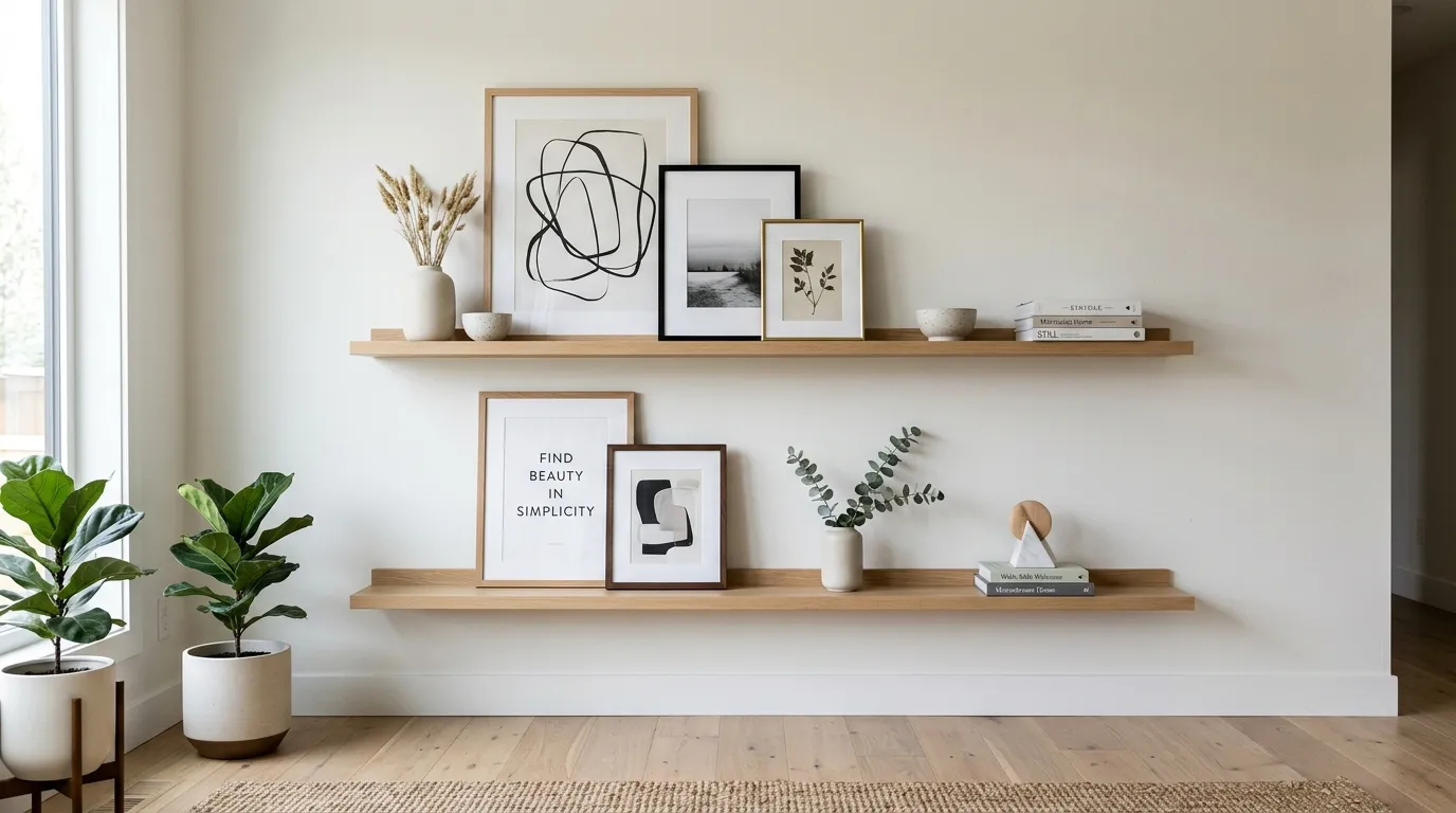 creative wall decor ideas Floating Picture Ledges