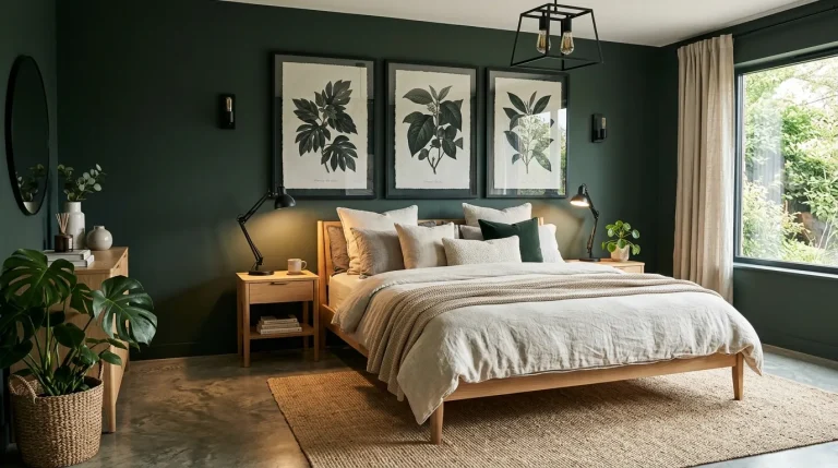 dark-green-boho-bedroom