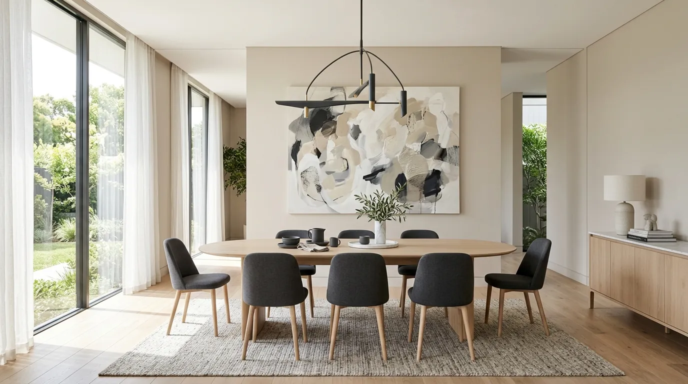 dining room wall decor ideas Oversized Statement Art