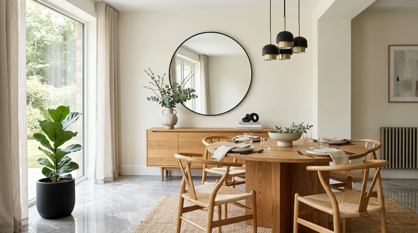 dining room wall decor ideas Round Statement Mirror
