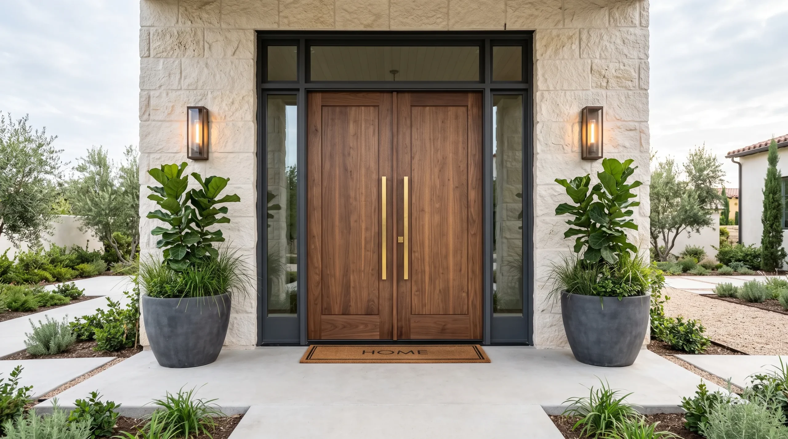 double front door ideas Oversized Pull Handles