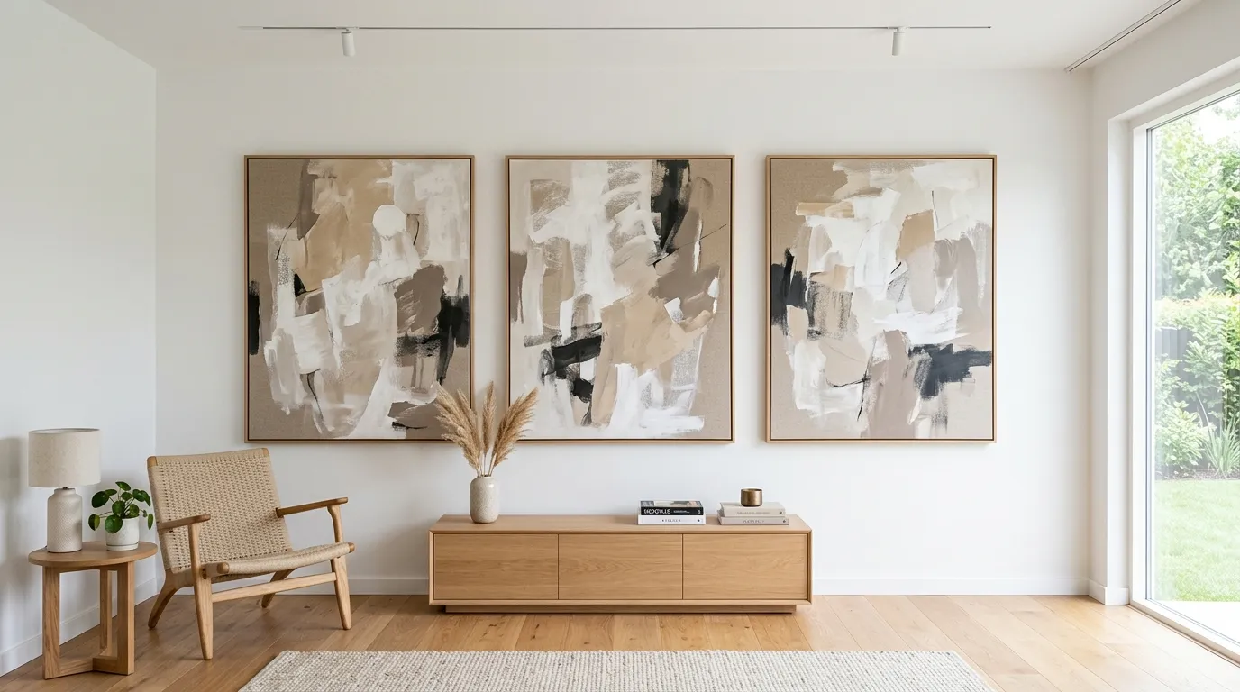 easy diy wall art ideas Abstract Canvas Set