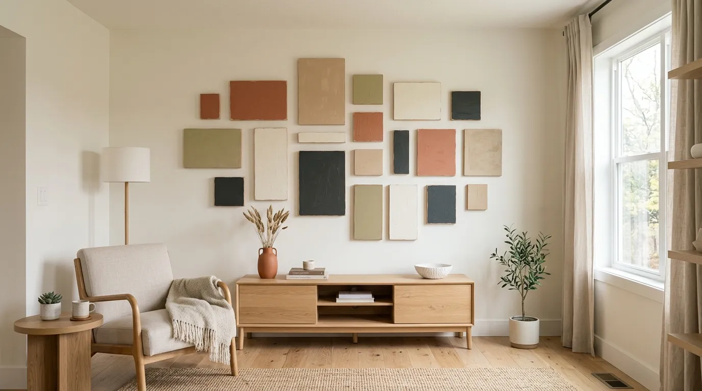 easy diy wall art ideas Color Block Panels