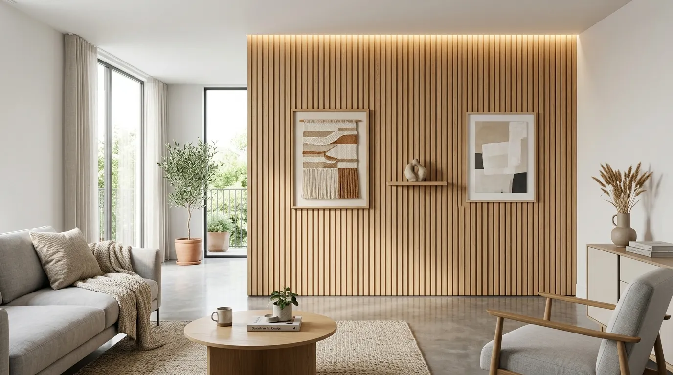 easy diy wall art ideas Wooden Slat Backdrop