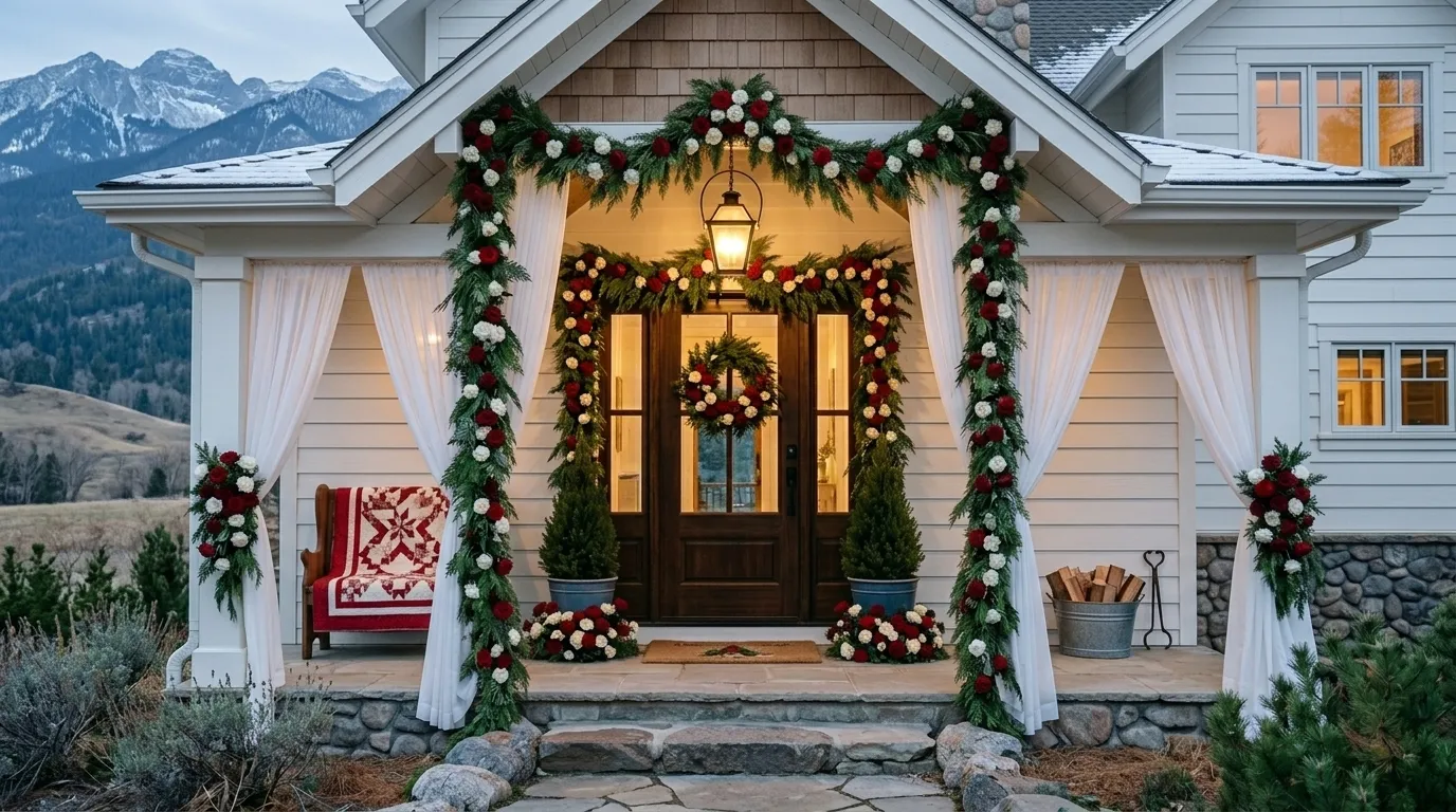farmhouse christmas porch ideas