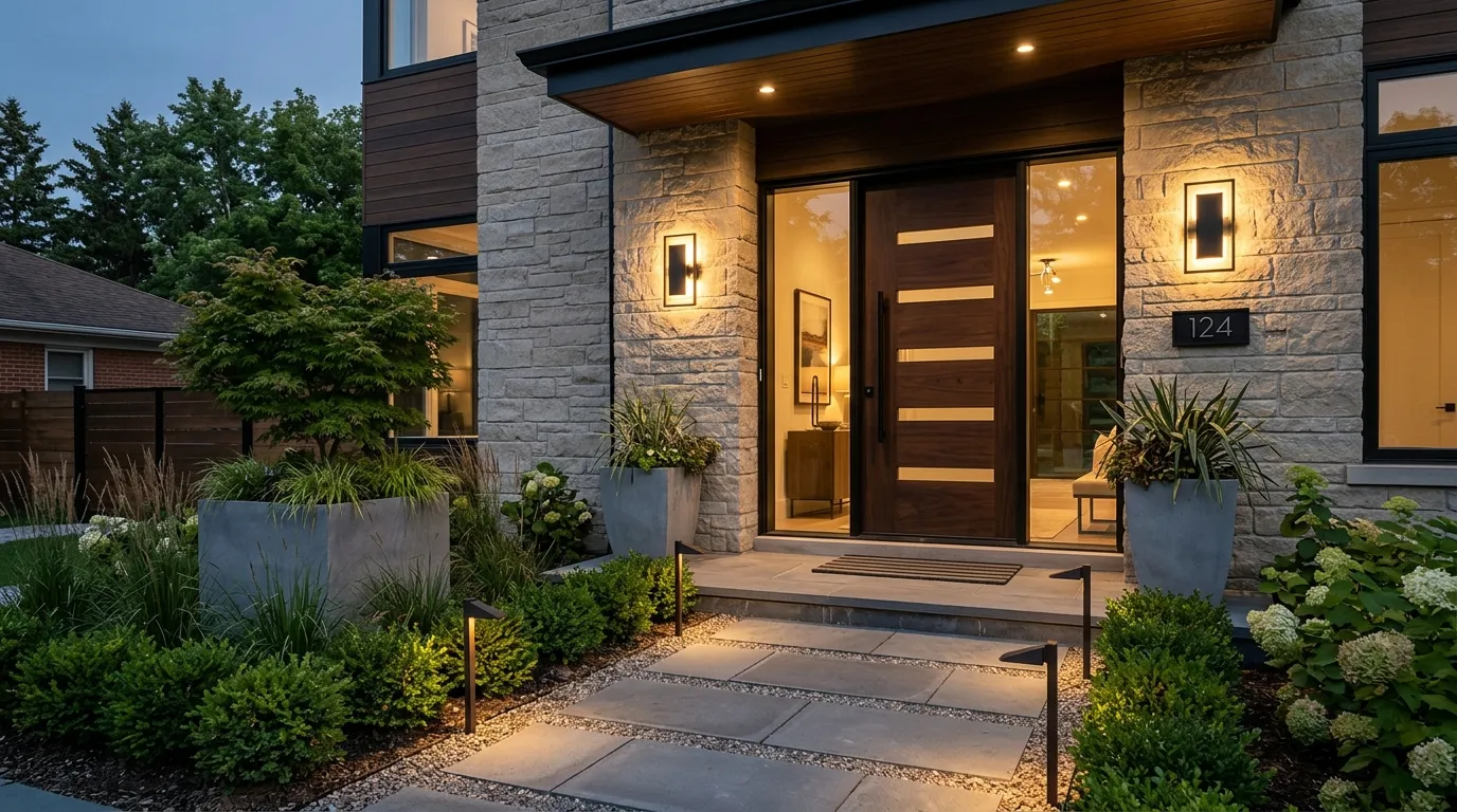 front door ideas entrance Layered Lighting