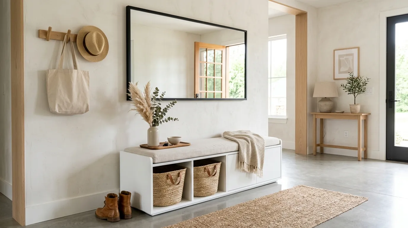 front door mudroom entryway farmhouse Oversized Mirror