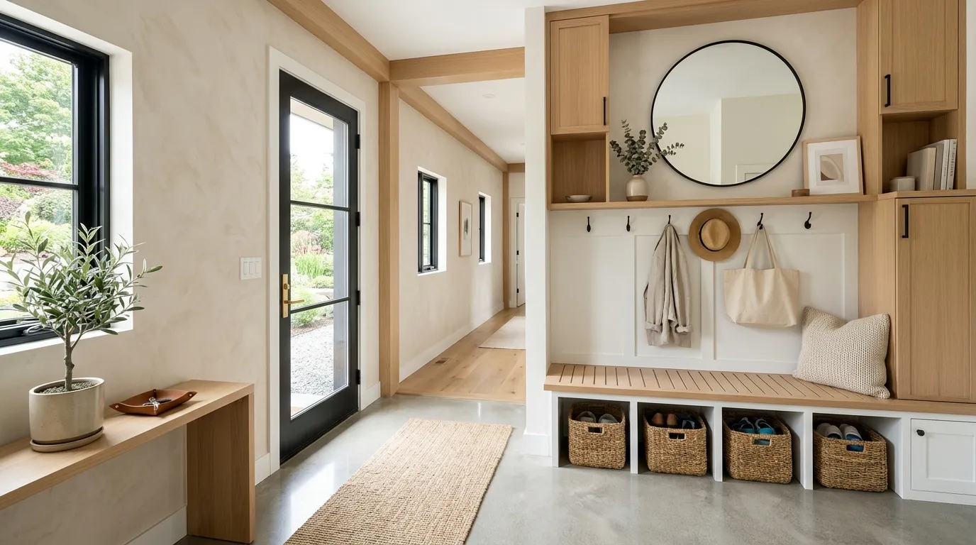 front door mudroom entryway farmhouse