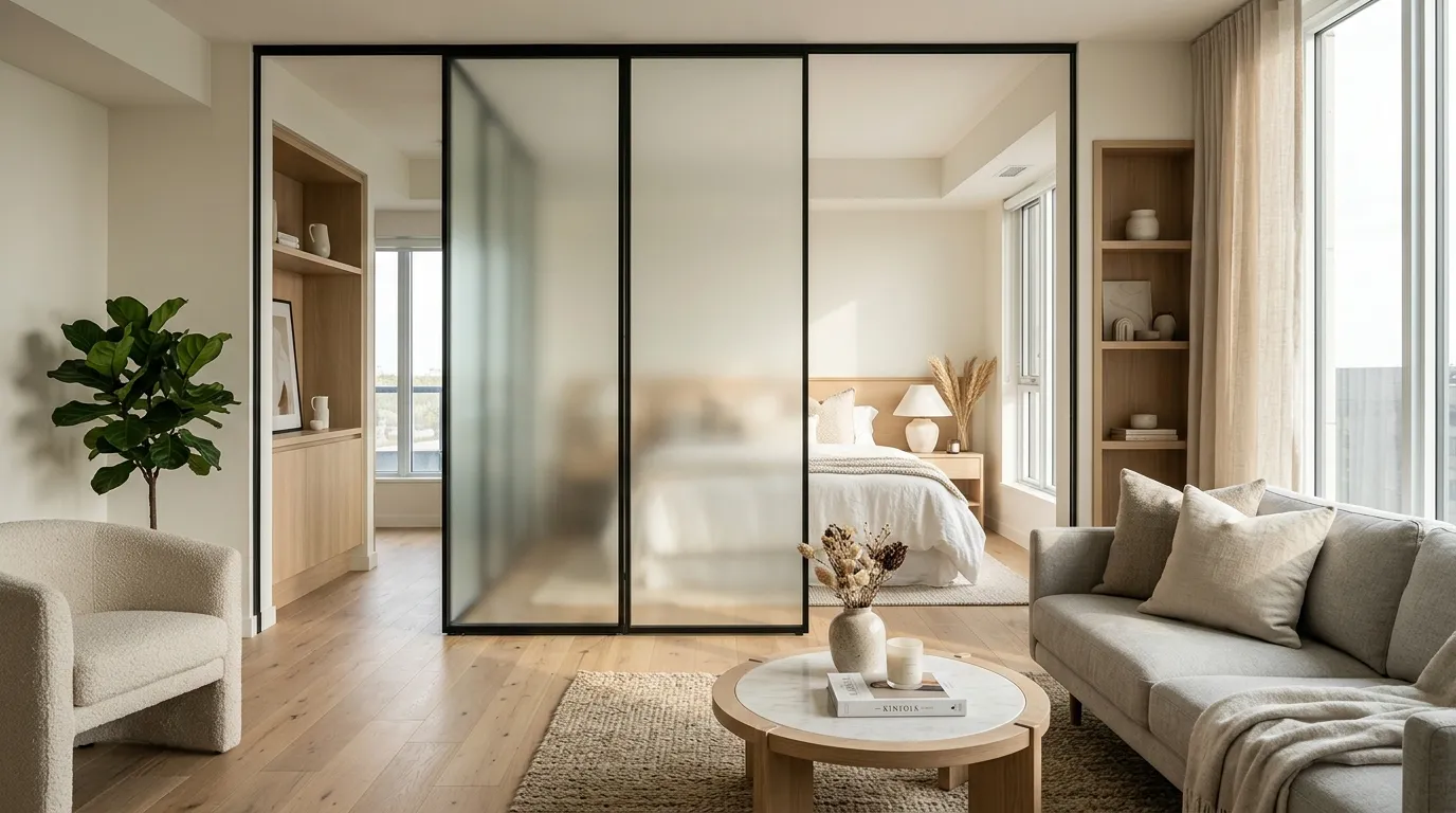 glass partition ideas Frosted Glass Panels