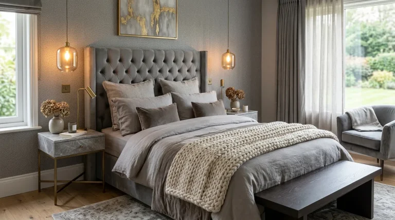 grey bedroom