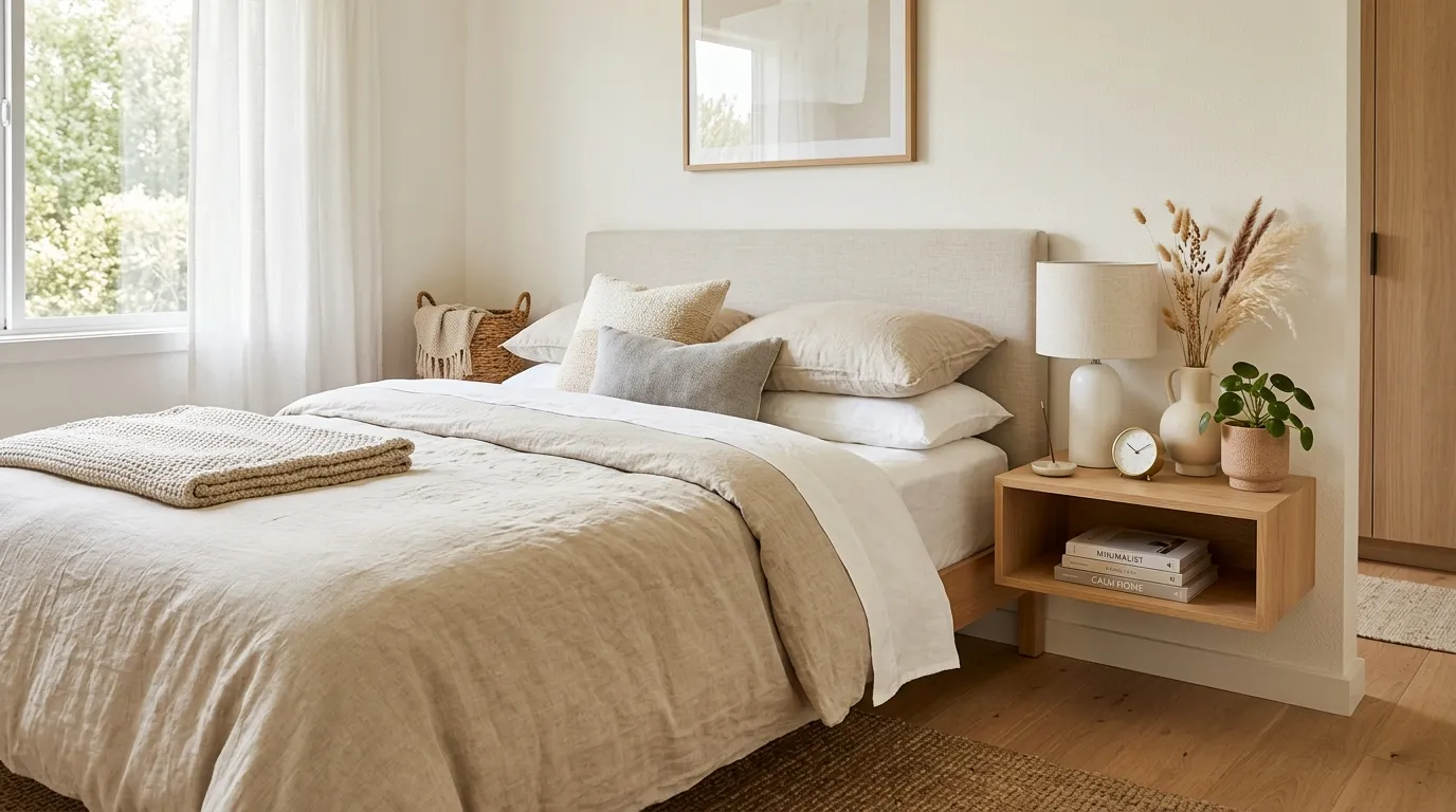 guest room decorating ideas on a budget Minimal Bedside Styling